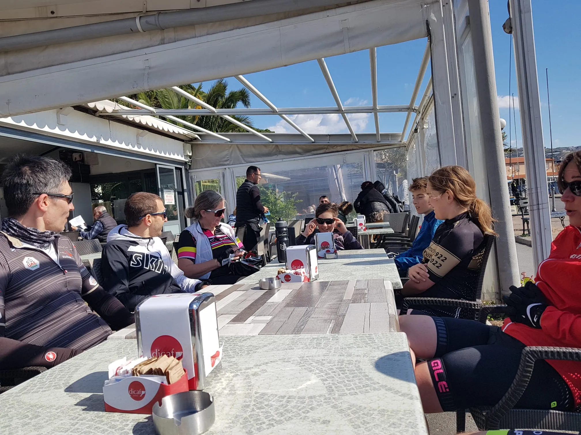 Pause während einer Ausfahrt