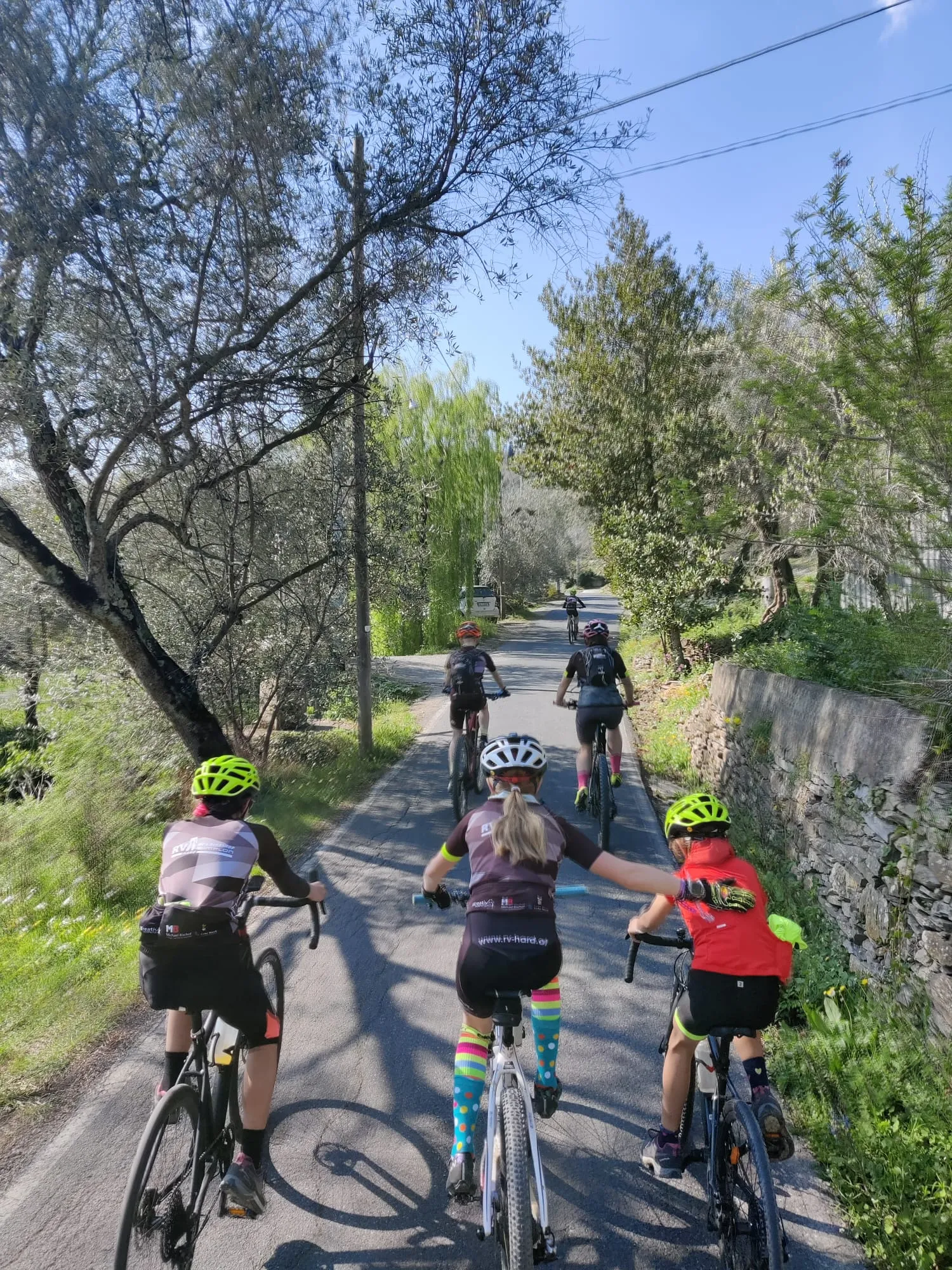Während des Radfahrens